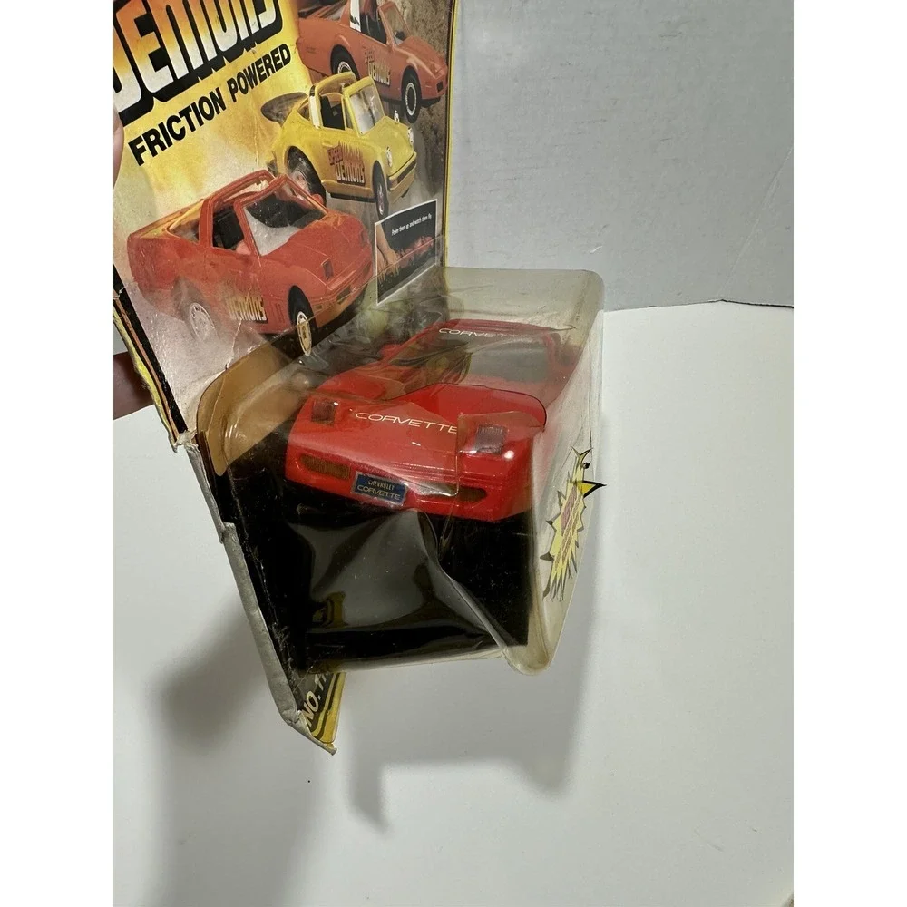 Vintage New Bright Red Corvette Speed Demon 1133 Friction Car Box Damaged‎ RARE